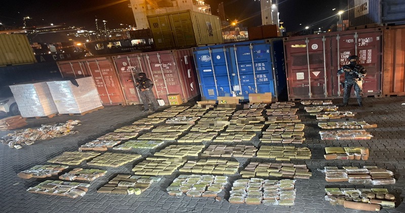 DNCD intercepta en Puerto Caucedo contenedor iba a Londres con 1,061 paquetes de marihuana